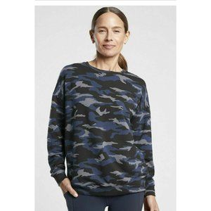 Athleta Studio To Street Blue/Black Camo Womens Sz Small